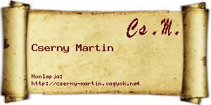 Cserny Martin névjegykártya